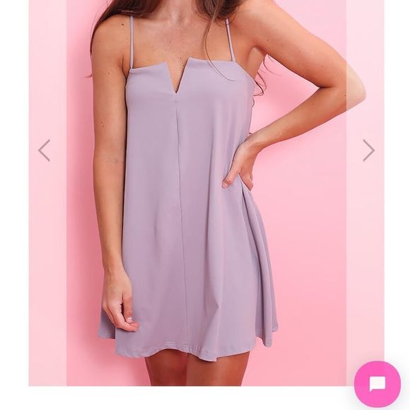 🆕NWT✨OLIVACEOUS✨LAVENDER SQUARE NECK SLEEVELESS MINI DRESS - Picture 2 of 8